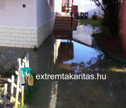 Vízkármentesítés, szennyvízzel elárasztott terület